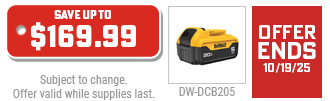 Free 20V 5.0Ah Battery w/ Select Bare Tool 