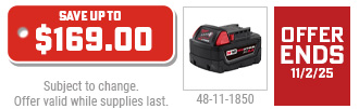 Free M18 XC5.0 Battery w/ Select Bare Tool or Kit 