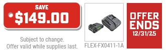 FLEX - Free 2.5Ah Starter Kit w/ Select Bare Tool