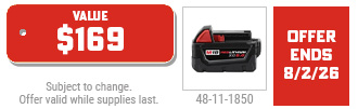 Milwaukee - Free M18 XC5.0 Battery w/ Select M18 Tool or Kit