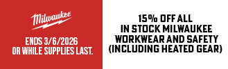 Milwaukee FLASH SALE - Women In Construction Week! 15% Off All In Stock Safety & Workwear