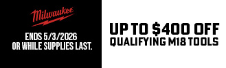 Milwaukee - Up to $400 Off Qualifying M18 Tools