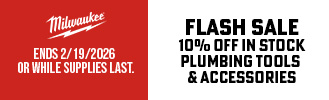 Milwaukee WWETT Show FLASH SALE - 10% Off In Stock Plumbing Tools & Accessories