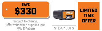 Stihl E-REBATE - Free AP 300 Battery w/ Any AP Cordless Tool
