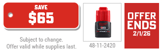 Free M12 CP2.0 Battery w/ Select Bare Tool