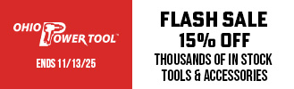 OPT FLASH SALE - Veteran's Day Special! 15% Off THOUSANDS of In Stock Tools & Accessories