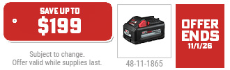 Milwaukee - Free 6.0Ah Battery w/ Purchase of Select M18 OPE Bare Tools