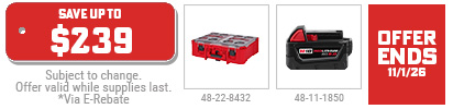 Milwaukee - Buy M18 Short Press Get Free Goods Package E-REBATE